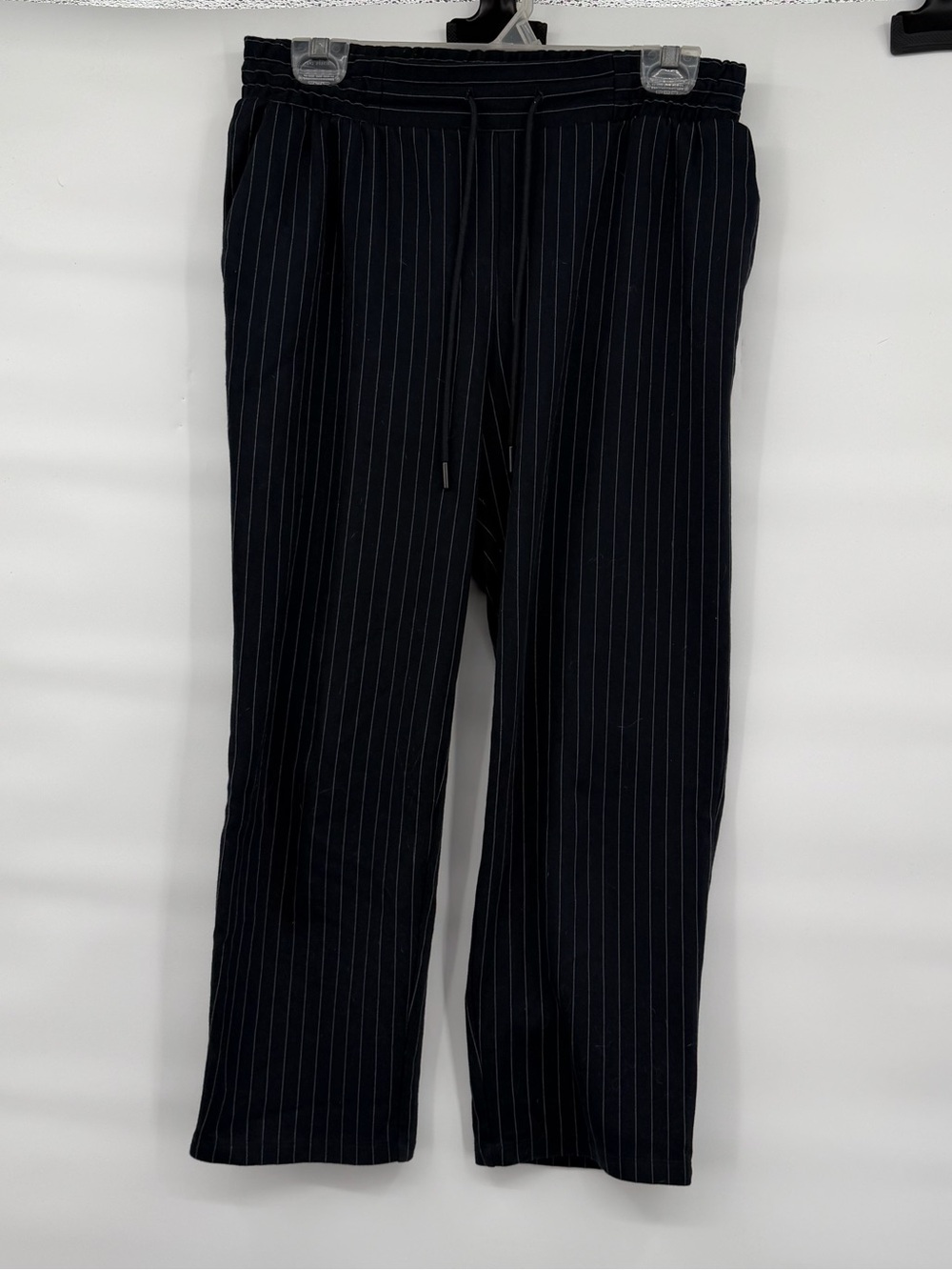 a new day pin stripe pull on cotton blend pants